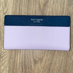 Kate Spade Cameron Lavender Blue Slim Wallet
